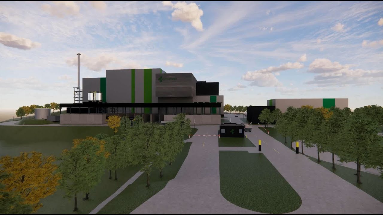 Animation der neuen Anlage zur thermischen Abfallverwertung in Olsztyn, Polen – Teil 2