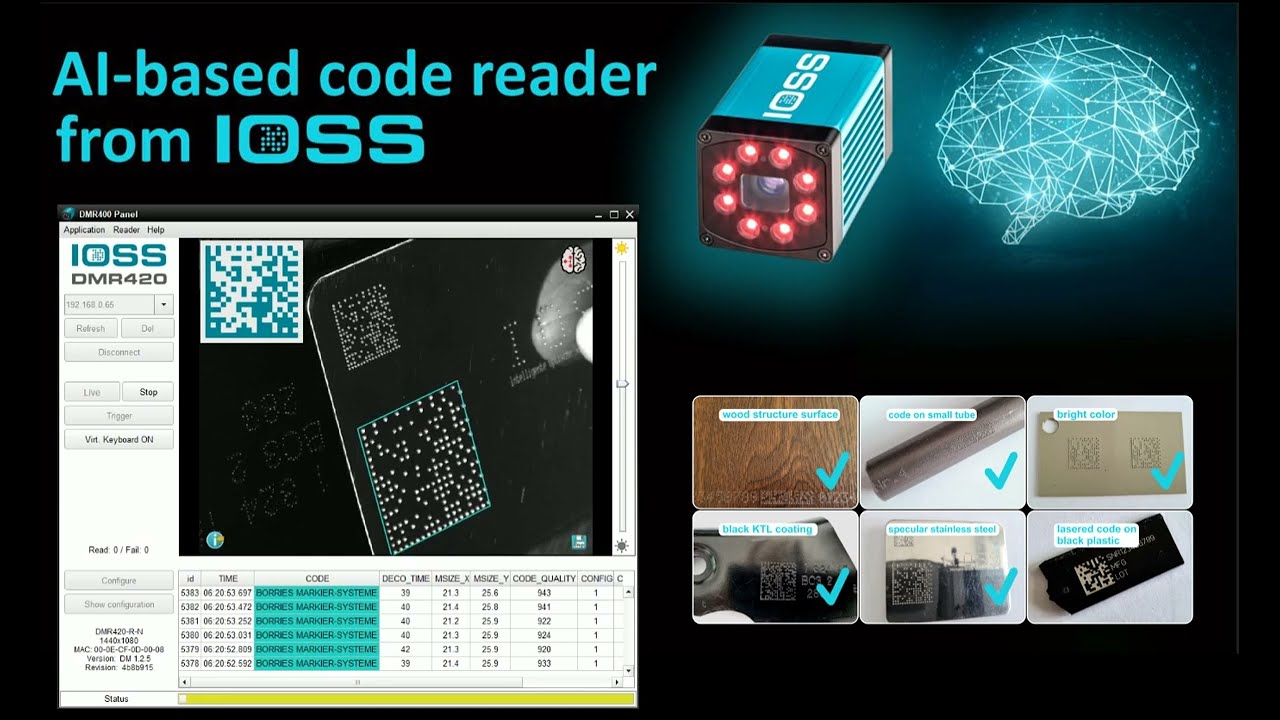 Erster high performance KI Code Reader von IOSS