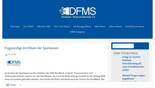 Fragwurdige Zertifikate Der Sparkassen Deutscher Finanzmarktschutz E V Pressemitteilung Pressebox