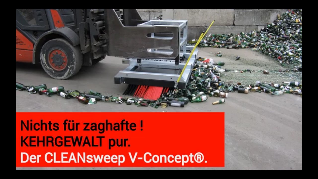 Staplerbesen CLEANsweep mit V Concept im Recycling