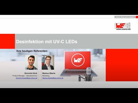 Würth Elektronik Webinar: Desinfektion mit UV-C LEDs