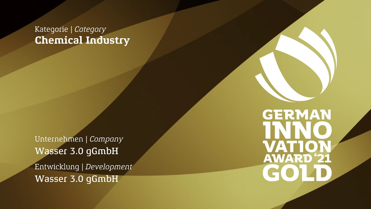 Wasser 3.0 mit dem German Innovation Award 2021 in Gold ausgezeichnet.