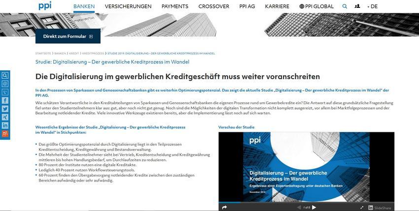 Kreditprozesse Es Darf Noch Digitaler Werden Ppi Ag Pressemitteilung Pressebox