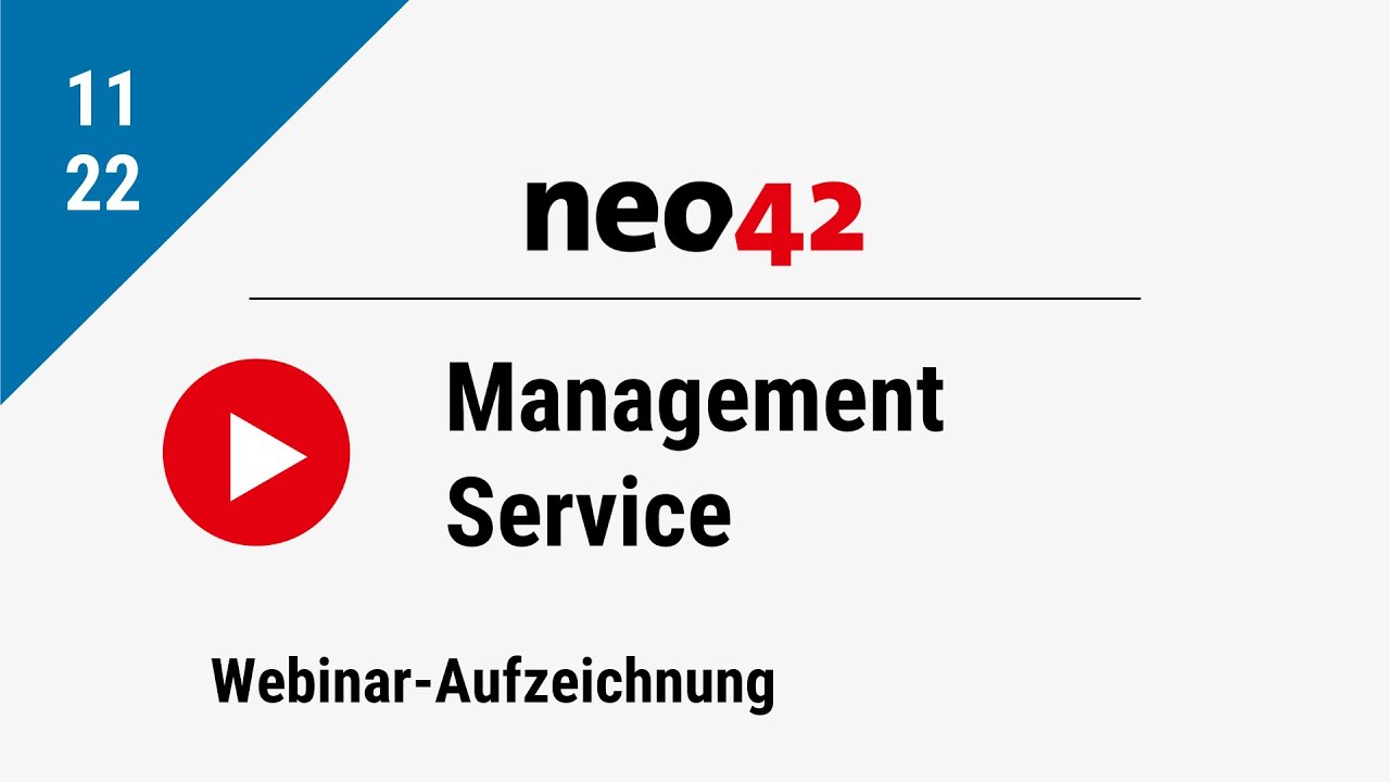 neo42 Management Service: Live Präsentation der Funktionalitäten ( Webinar Aufzeichnung)