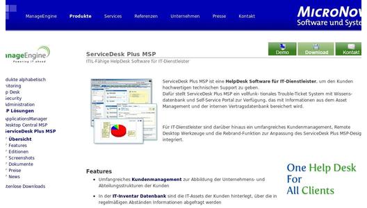 Abrechnungsmodul In Manageengine Service Desk Plus Msp Integriert