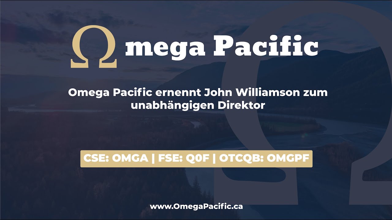 Omega Pacific ernennt John Williamson zum unabhängigen Direktor