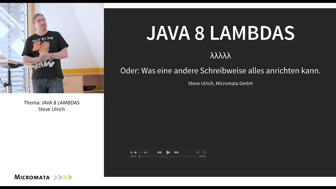 TECH TALK bei Micromata: Lambdas in Java 8. Mit Steve Ulrich