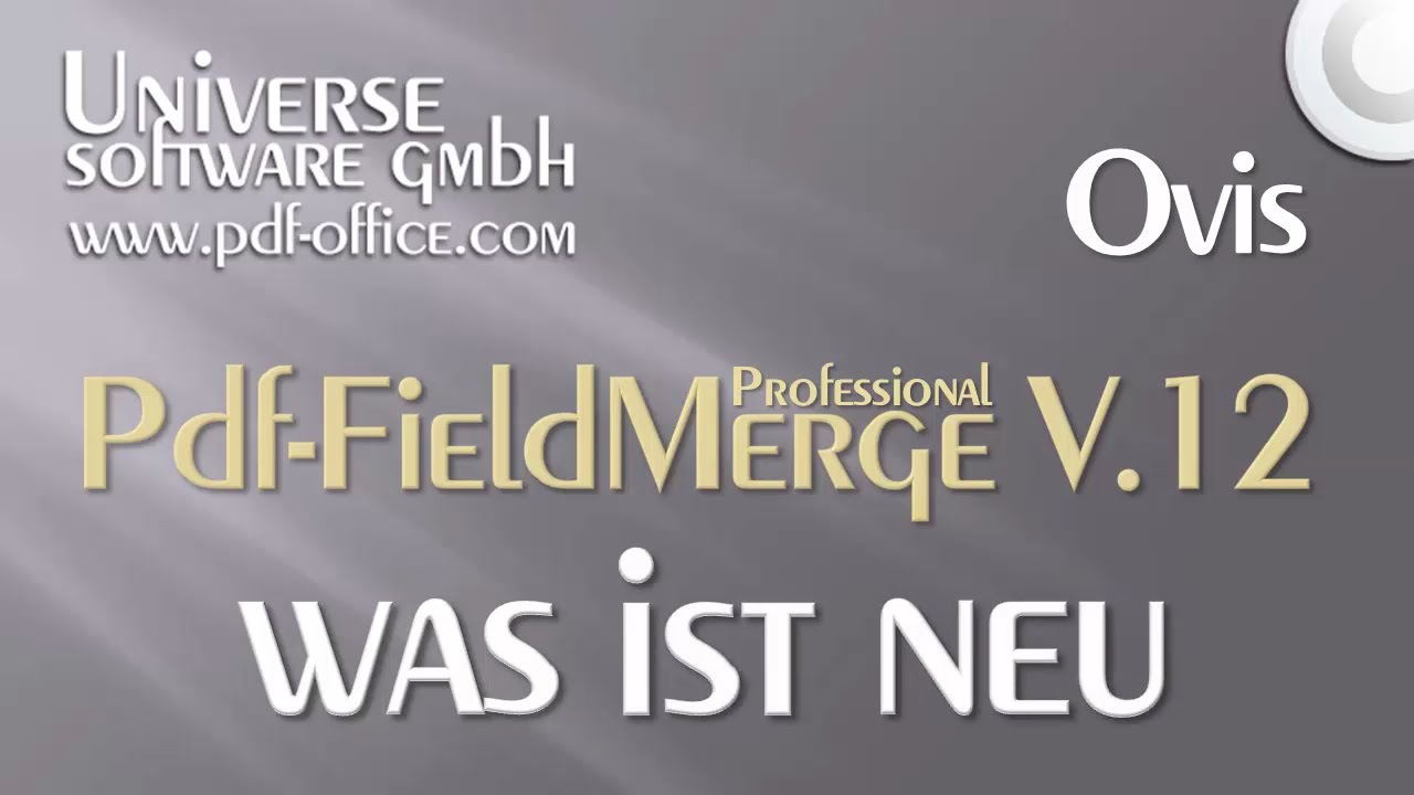 pdf-FieldMerge Professional - Was ist neu