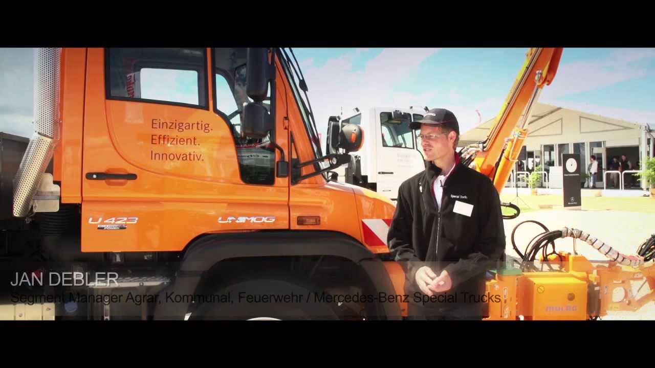 Messepremiere der neuen Unimog-Geräteträger auf der Demopark 2013 - Interview mit Jan Debler