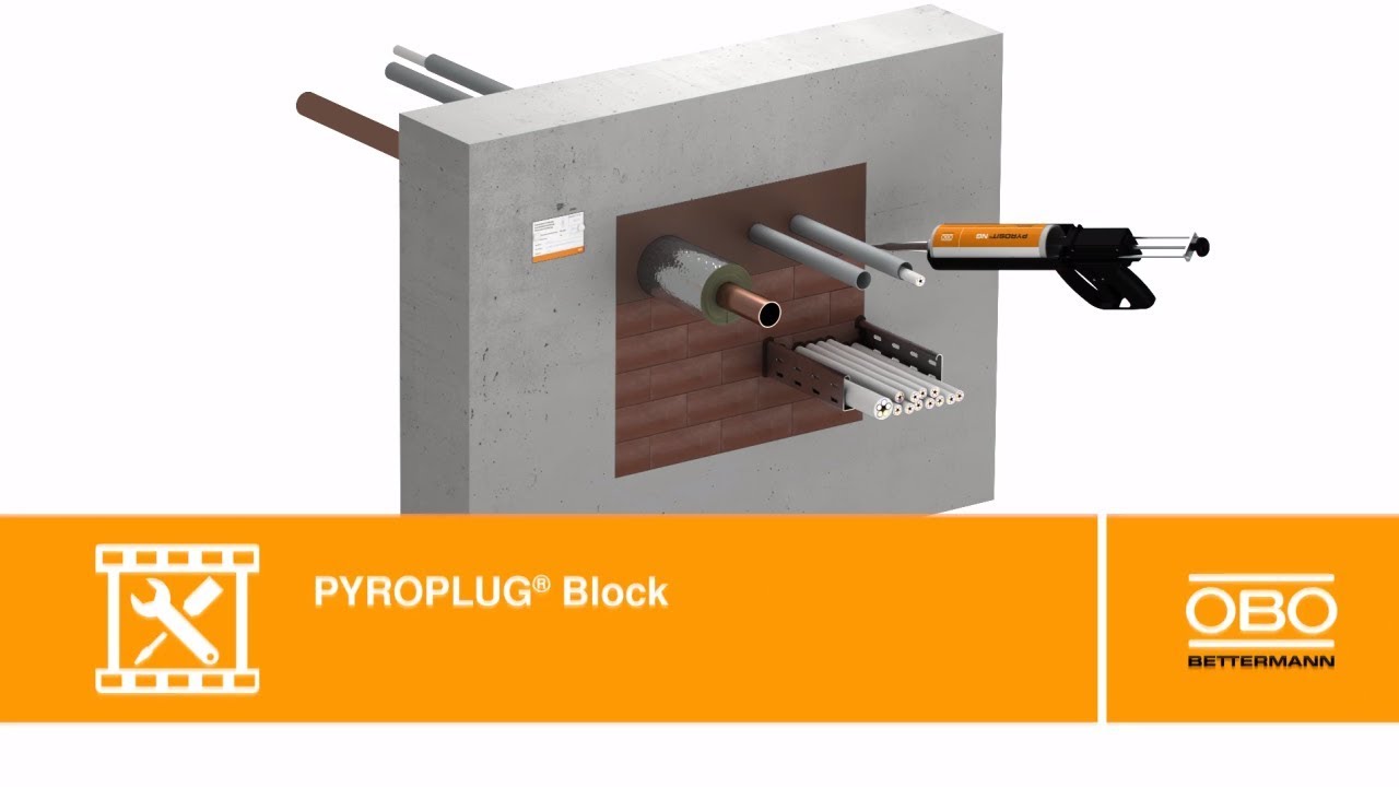 Abschottungs-System PYROPLUG® Block - Montage