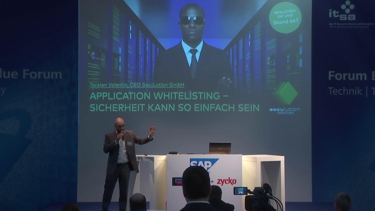 Kurzvortrag "Application Whitelisting – Sicherheit kann so einfach sein" im Technikforum auf der it-sa 2016
