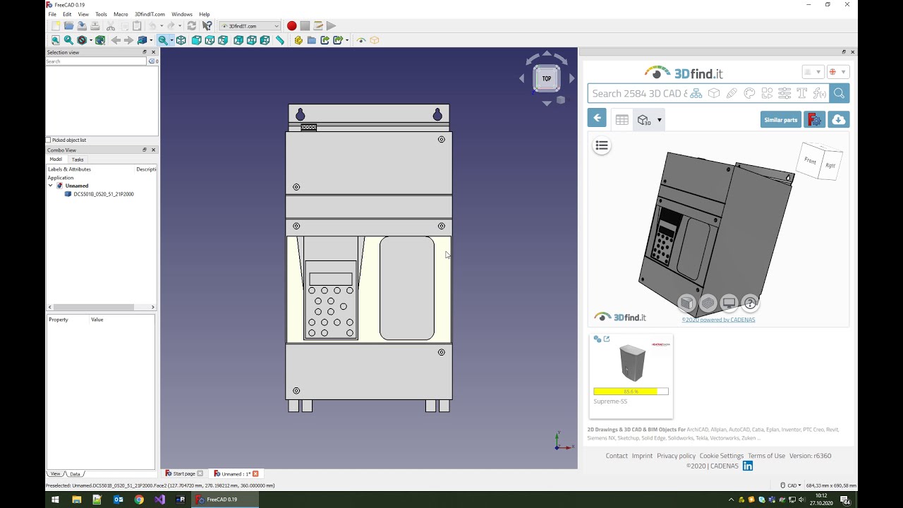 FreeCAD - Plugin for 3D CAD models - powered by CADENAS