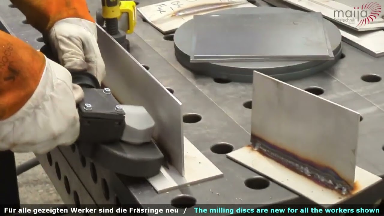 Maija milling discs - Customers mill by hand - With the hand-held milling cutter