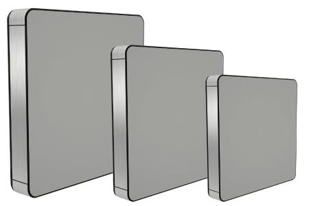 In drei Standardgrößen ist das multiPANEL Gehäuse jetzt für Einbauten erhältlich, die maximal 12, 17 oder 21 Zoll groß sind. Dadurch verkürzen sich die die Lieferzeiten, und auch Kleinbestellungen lassen sich kostengünstig realisieren / Bild: Rolec Gehäuse-Systeme GmbH