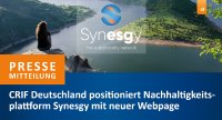 CRIF's Nachhaltigkeits-Plattform Synesgy mit neuer Webpage.