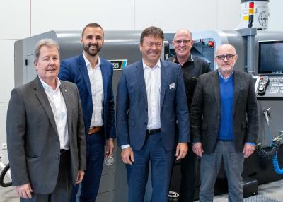 von links: H. Plattes (SARTORIUS), I. Pavlinusic (SARTORIUS), M. Auer (HURCO), T. Dehrenbach (HURCO), H. Mumper (HURCO)