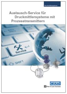 WIKA Flyer Austauschservice für Druckmittler mit Prozesstransmittern