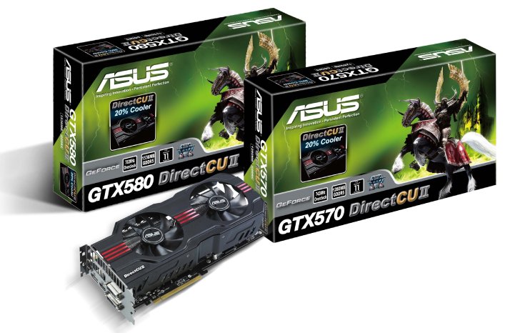 PR ASUS GTX 580 and GTX 570 DirectCU II graphics cards with boxes.jpg