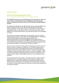 Pressemeldung Achter Girls’Day bei der generic.de AG.pdf