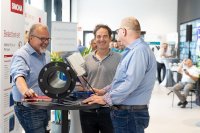 Ausstellung der Kunststoffrohr-Tagung 2023. In diesem Jahr findet die beliebte Tagung am 18. und 19. Juni in Veitshöchheim bei Würzburg statt. (Foto: Luca Hoffmannbeck, SKZ)