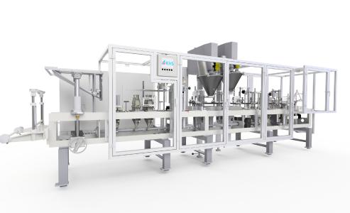 Mit der Innopouch IM Focus bietet KHS eine horizontale Form-, Füll- und Verschließmaschine speziell für die Verpackung von trockenen Produkten im Single-Serve-Format. Bildquelle: KHS-Gruppe