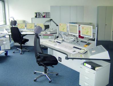 Blick in die modernisierte Leitstelle des UKM