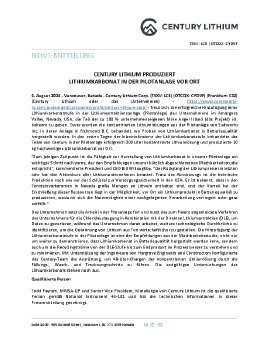 06082024_de_LCE_Century Lithium Produces Lithium Carbonate Onsite At Pilot Plant de.pdf