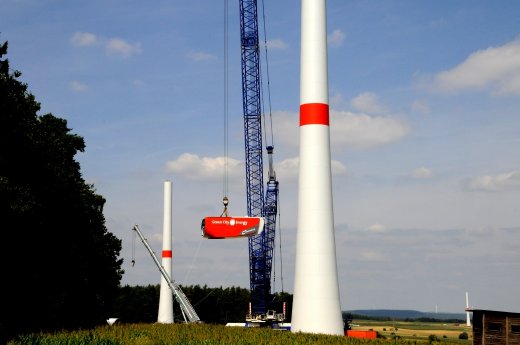 Montage Beispielanlage für den Windpark Maßbach - Windenergieanlage Nordex N117 von Green C.jpg