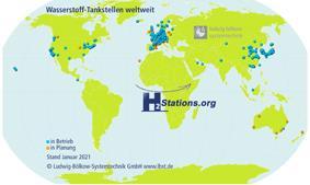 Rekordzahl neu eröffneter Wasserstoff-Tankstellen im Jahr 2020