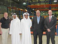 Gemeinsam für eine starke Intralogistik: Die Vertreter der Gebhardt Fördertechnik GmbH und Mitglieder der Qatar Foundation