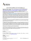 [PDF] Press release: Auryn to Raise $10 Million and to Amend Bridge Loan 
