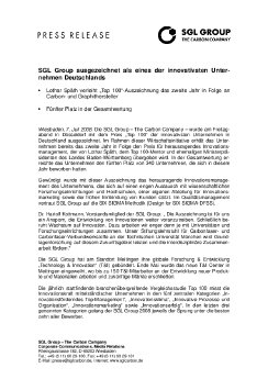 2008-07-07 SGL Group ausgezeichnet als eines der innovativsten Unternehmen Deutschlands.pdf