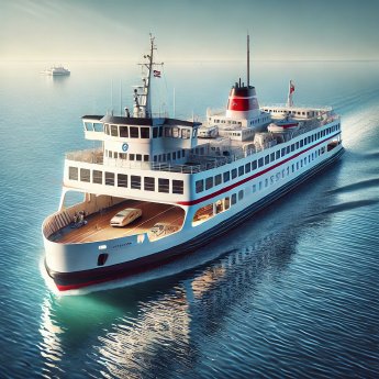 DALL·E 2025-01-13 13.03.04 - A detailed and realistic image of a ferry on the water, depicted d.webp
