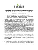 [PDF] Pressemitteilung: Consolidated Uranium kündigt geplante Ausgliederung von Labrador Uranium Inc. an und kreiiert neues, auf Labrador fokussiertes Uranunternehmen