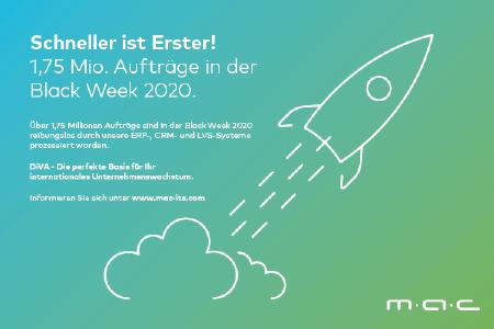 Über 1,75 Mio. Aufträge - Unsere Black Week 2020 in Zahlen