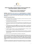 [PDF] Press Release: Osisko development announces mineral resource estimate for San Antonio Property, Sonora State, Mexico
