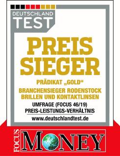 Rodenstock ist "Preis-Sieger" in Gold in der Kategorie "Brille und Kontaktlinsen"