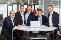 Geschäftsleitung der PIDAS (von links nach rechts): Mark Hauri (CFO), Timo Plattner (CPO), Martin Reischl (COO), Frédéric Monard (CEO), Pascal Wolf (CSO)