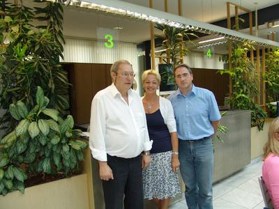 Von links nach rechts: Dietmar Bartsch, Rosemarie Ziegler, Jens Rösler (IT Leiter)