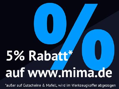 5% Rabatt auf www.mima.de