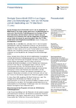 Dentsply Sirona_PM_Dentsply Sirona World 2023 in Las Vegas - zwei Live-Behandlungen, mehr als 10.pdf