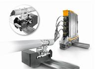 Weidmüller KLBUE RC active shield clamp: Shielding on both sides for first time in extensive systems without disruptive compensating currents. Detail: The frequency filter in the shield clamp prevents the potential from diverting via the line shield