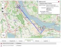 Routenverfolgung mit aktiviertem Lichtsensor. Bild: Business Wire