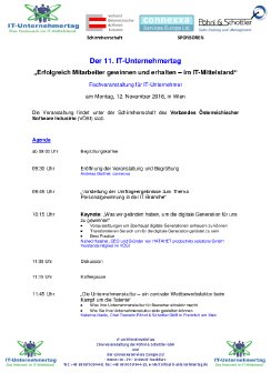 11. IT-Unternehmertag 12.11.2018 in Wien, Agenda und Anmeldung_1.pdf