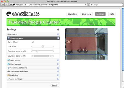 Cognimatics TrueView People Counter. Kundenverhalten via IP-Kamera messen, analysieren & optimieren.