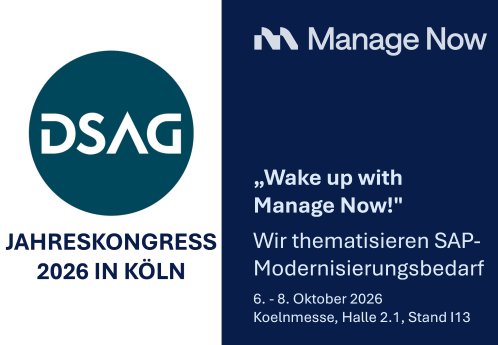 MANAGE NOW - Wake up with Manage Now - DSAG Jahreskongress 2026.png