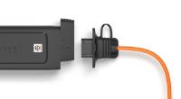 With an interchangeable power cable, the charging system allows charging from domestic or CEE sockets worldwide