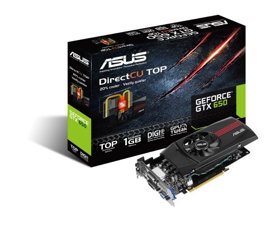 PR ASUS GeForce GTX 650 DirectCU TOP graphics card with box.png