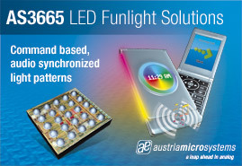 austriamicrosystems new funlight LED Driver adds fun and functionality to portable applications