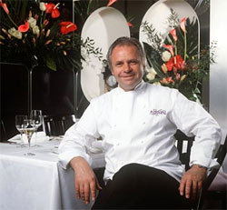 Eckart Witzigmann in seinem Restaurant Aubergine in München